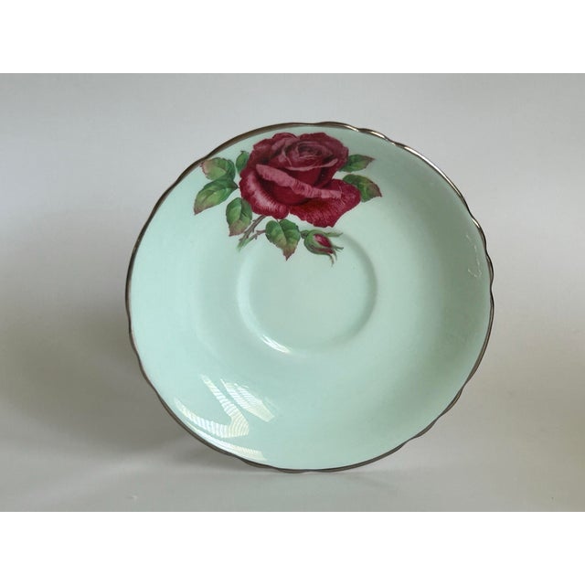 Vintage Paragon English Bone China Rose Teacup and Saucer For Sale In Los Angeles - Image 6 of 11