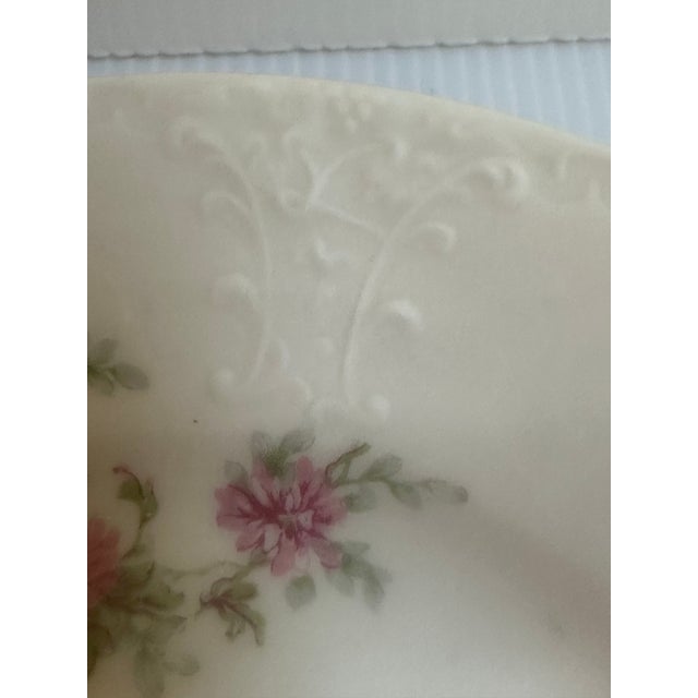 Antique Haviland Limoges France Six(6) 6.6"d Dessert Plates Schleiger-151-1 Pink Floral Pattern For Sale In New York - Image 6 of 12