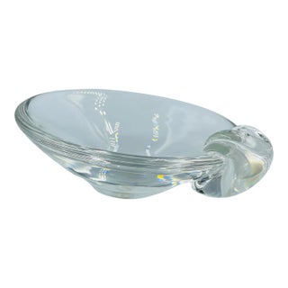 Mid 20th Century Steuben Crystal Modernist Bowl Ashtray For Sale