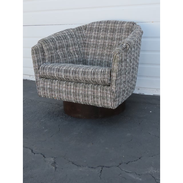 Carsons Milo Baughman Style Mid Century Modern Swivel Side Chairs a Pair 6423 For Sale In Miami - Image 6 of 18