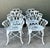 Vintage White Metal Outdoor Armchairs - Set of Four For Sale - Image 11 of 12