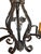 Vintage French Wrought Iron Chandelier With Forged Flowers For Sale - Image 10 of 13