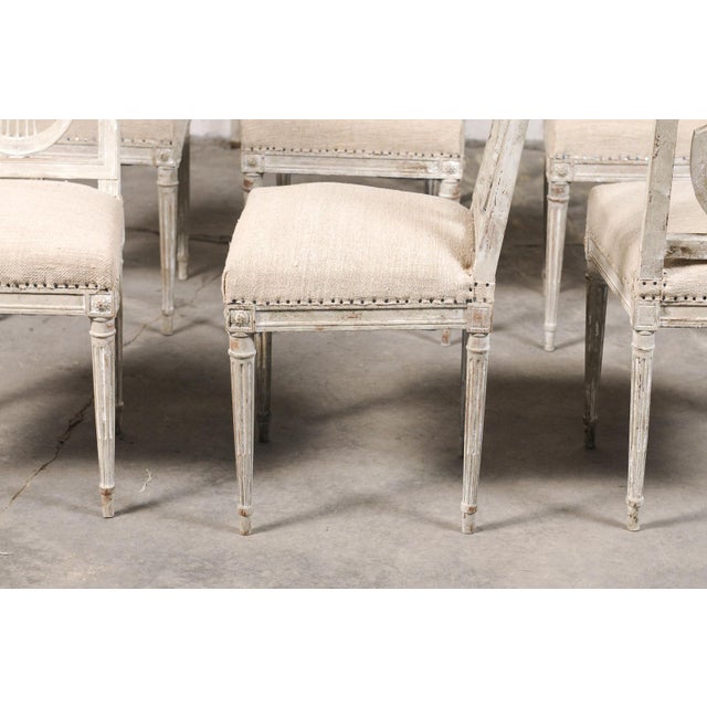 Wood Set of Six 19th C. Lyre Back Chairs For Sale - Image 7 of 13