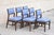 Vintage Mid Century Modern Jens Risom Style Blue Sculpted Dining Chairs -Set of 6. Listing includes 6 side chairs with...