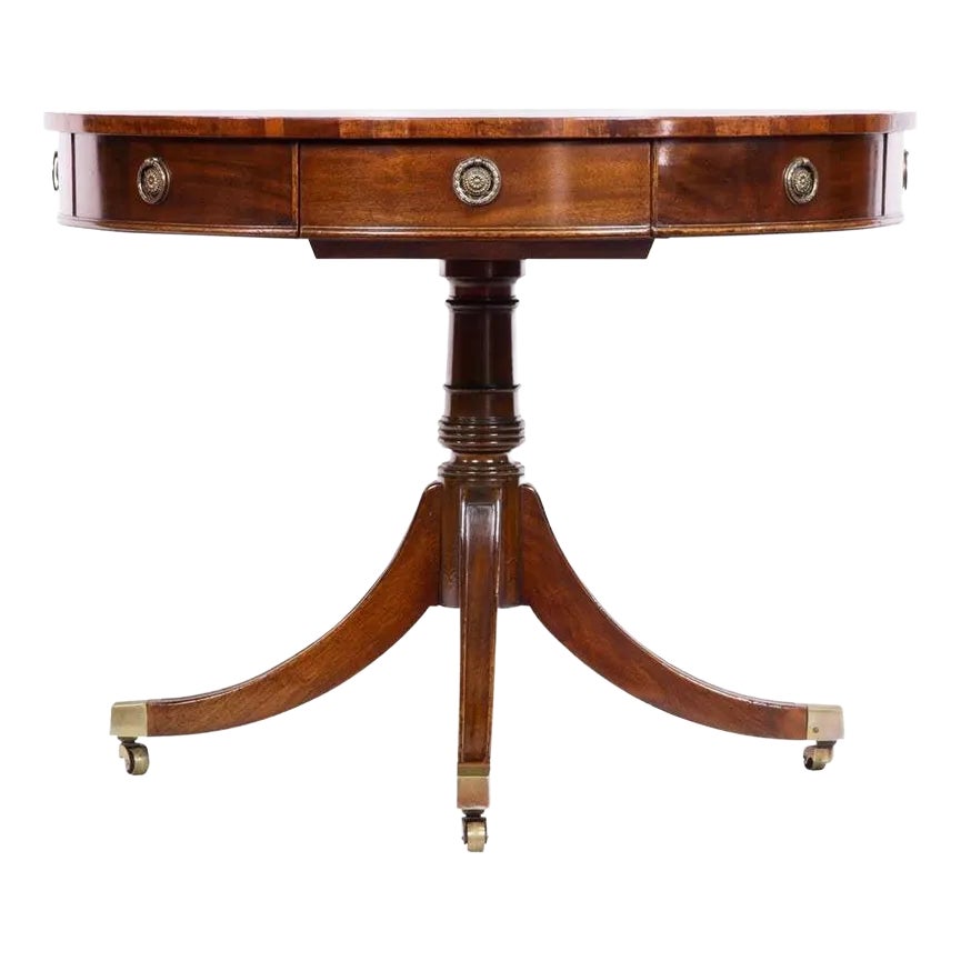 Antique Early 20th Century Regency Style Mahogany Rent Table | Chairish