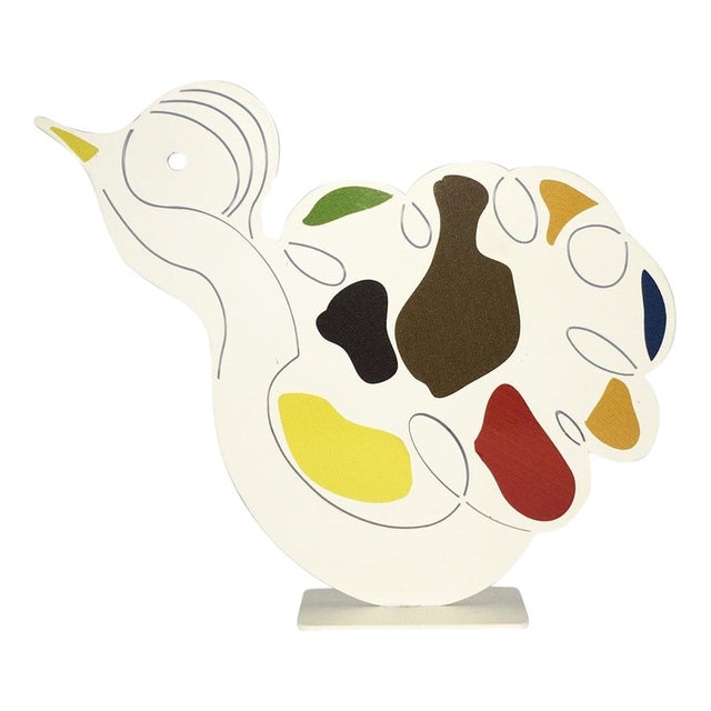 White Painted Metal Sculpture by Riccardo Dalisi, Italy, 1980s For Sale