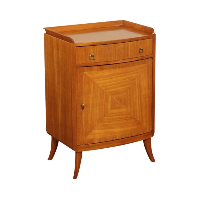 Mid Century Modern Parquetry Satinwood Nightstand Cabinet For Sale - Image 13 of 13
