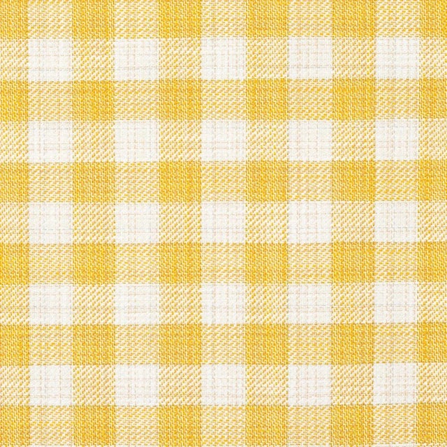 Sample - Schumacher Martina Plaid Indoor/Outdoor Fabric in Yellow For Sale