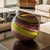 Mid-Century Modern Mid-Century Modern Spherical Murano Art Glass Vase With Swirling Ribbon Accents, 1960s For Sale - Image 3 of 8