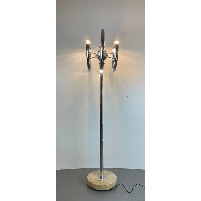 1970s Space Age Floor Lamp attributed to Gaetano Sciolari, Italy, 1970s For Sale - Image 5 of 15