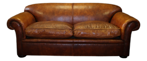 Large George Smith Two-Seater Club Sofa in Leather, 2010s