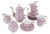 Vintage Pink Floral Porcelain Tea Set – Hand-Painted Victorian Style For Sale