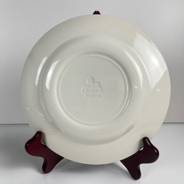 Ceramic Vintage English Dessert Plates with Asian Pattern, 1970, Set of 10 For Sale - Image 7 of 8
