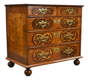 Burr Walnut Marquetry Chest from William & Mary, 1700s