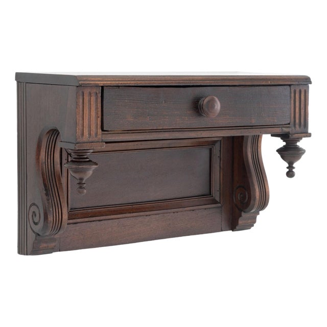 American Empire Style Mahogany Wall Console For Sale