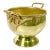 Mid-Century Hollywood Regency Boho Chic English Traditional Style Pedestal Brass Planter For Sale