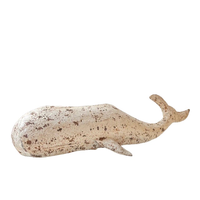 Vintage Iron Whale Sculpture Moby Dick, 1960s For Sale