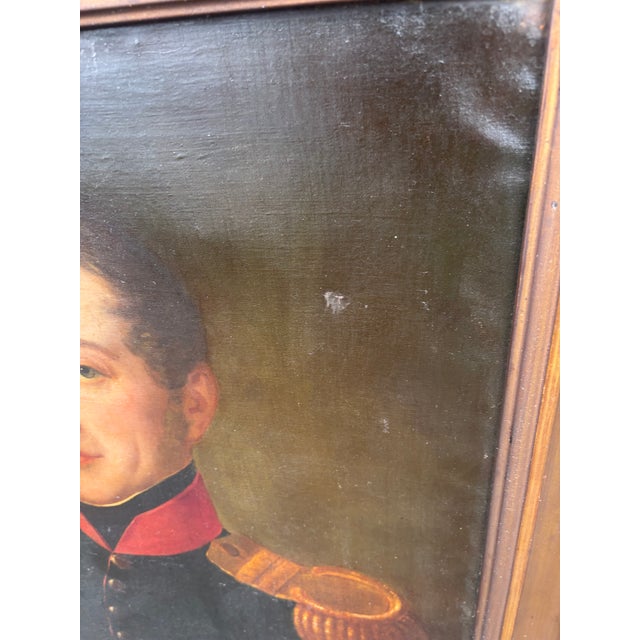Portrait of an Officer, Oil on Canvas, Circa 1810 For Sale In Philadelphia - Image 6 of 10