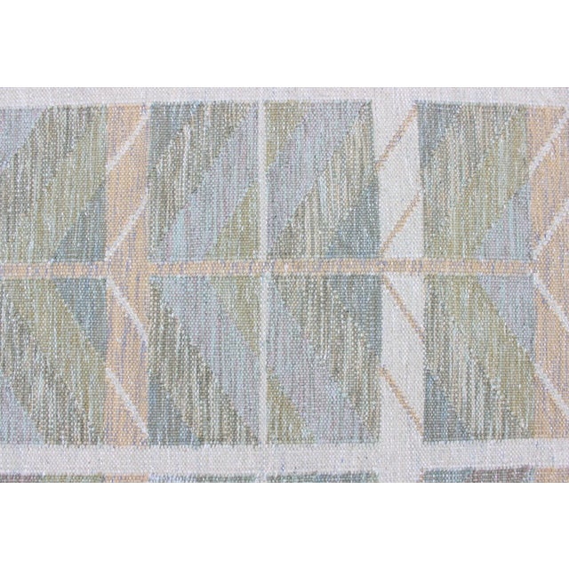 Scandinavian Flat-Weave Design Rug by Keivan Woven Arts, 9'1 X 12'0 For Sale - Image 4 of 12