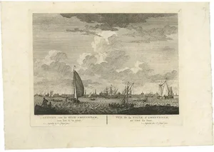 H. Schouten, View of Amsterdam from the IJ Dock, Paper