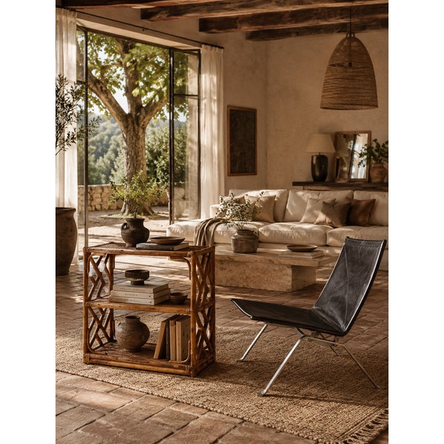 French Riviera Bamboo and Rattan Shelf, Italy, 1960s For Sale - Image 14 of 15