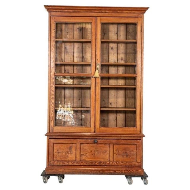 19th Century English Glazed Pine Bookcase, 1880 For Sale - Image 17 of 17
