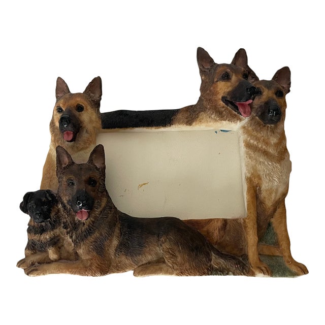 1960s German Shepherd Dog Figural Photo Frame For Sale
