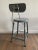 Vintage Industrial Gray Metal Bar Stool For Sale - Image 4 of 10