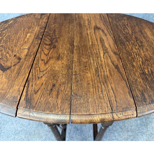 Early 1800’s English Oak Oak Drop Side Table For Sale - Image 13 of 14