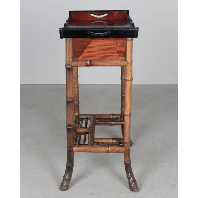 Brown 19th Century French Japonisme Bamboo Side Table For Sale - Image 8 of 12