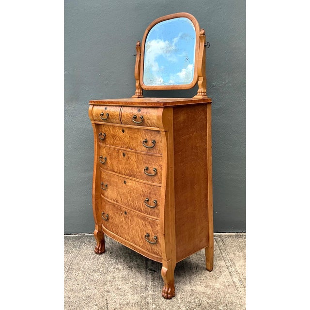 Vintage Birds Eye Chest With Lions Paw Detail For Sale - Image 9 of 12