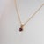 2020s Rhodolite Garnet Pendant With Solid 14k Gold – Round 5mm, Gemstone Pendant For Sale - Image 5 of 7
