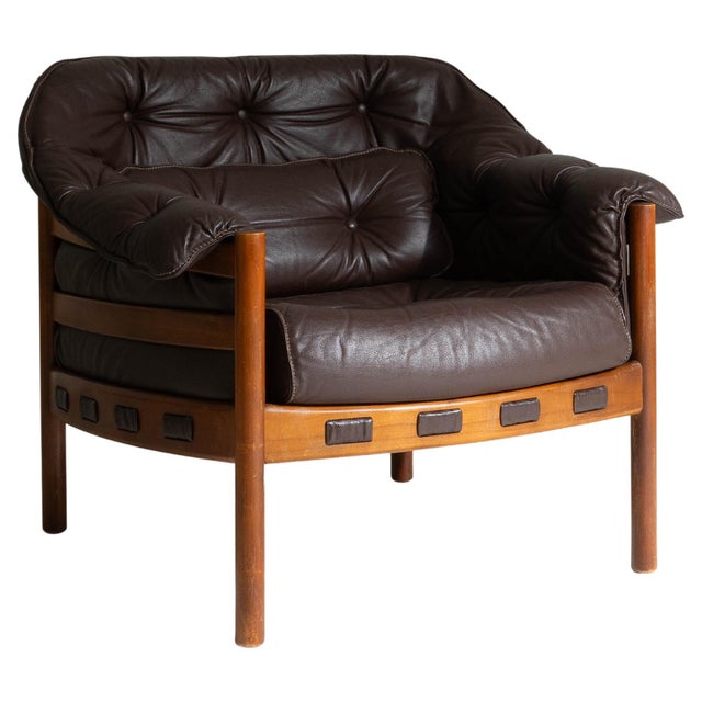 1960s Chocolate Brown Danish Mid-Century Modern Armchair Attributed to Ellekær & Norell for Coja For Sale - Image 15 of 18