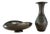 Art Deco Vase and Bowl in Pewter by Edvin Ollers, Sweden, 1950s, Set of 2 For Sale