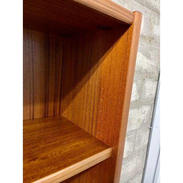 Wood Vintage Mid Century Modern Danish Bookcase With Adjustable Shelves. Circa 1970s For Sale - Image 7 of 13