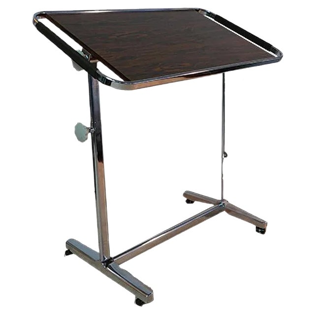 Vintage German Rosewood Chrome Trolley from Bremshey & Co., 1970s For Sale