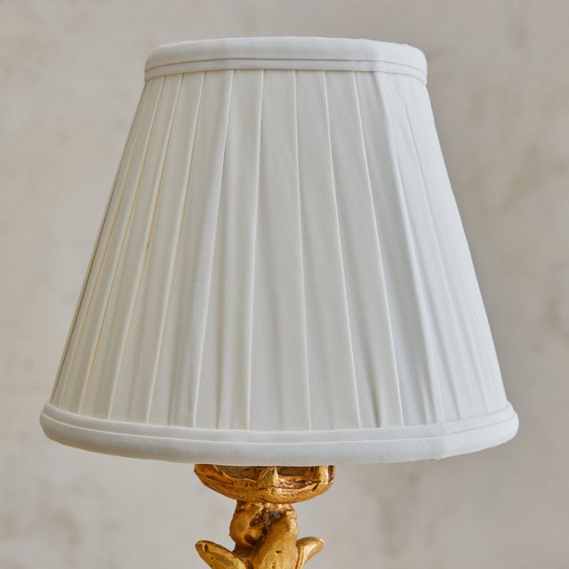 Fondica 1995 French Gilt Bronze Two-Arm Table Lamp by Georges Mathias for Fondica For Sale - Image 4 of 7