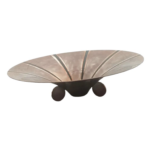 Large Art Deco Ikora Silver Plated Bowl Centerpiece from WMF, 1920s For Sale