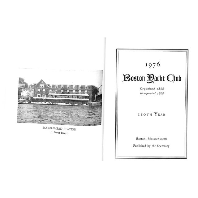 [150] pp. Published by The Secretary 1976 6 1/4" x 4 3/4" The Boston Yacht Club was founded in 1866 by three Dartmouth...
