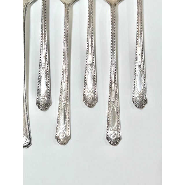 American Vintage Silverplate Long Handle Iced Tea Spoons – Set of 13 For Sale - Image 3 of 10