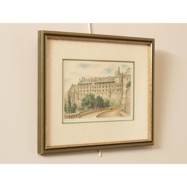 Traditional Le Chateau de Blois Lithograph Print by G. A. Dumarais For Sale - Image 3 of 13