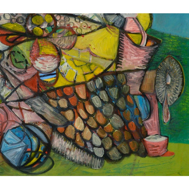 Textile Colorful Samurai, Large-Scale Modern Figural Geometric Abstract by Susan Baker For Sale - Image 7 of 9