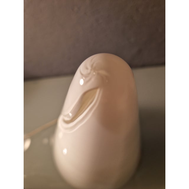 White Murao Table Lamp in Thick Glass with Cuts Paying Homage to Lucio Fontana, 1970s For Sale - Image 8 of 11