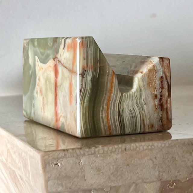 Vintage Onyx Cardholder Desk Accessory, 20th Century For Sale In Los Angeles - Image 6 of 10