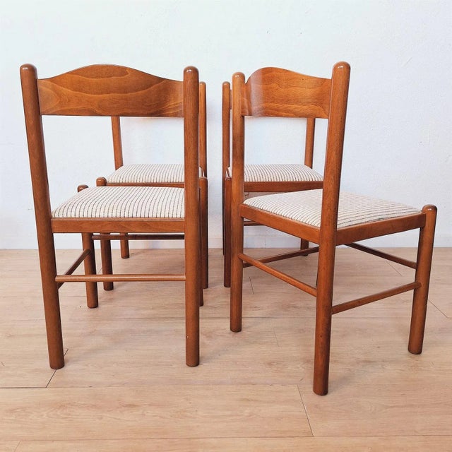Brown Vintage Scandinavian Side Chairs, 1960s, Set of 4 For Sale - Image 8 of 9