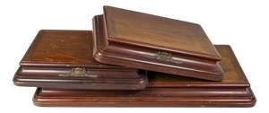 19th Century Napoleon III Three Mahogany Display Stands, Set of 3