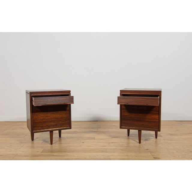 Brown Mid-Century Modern Bedside Tables from White & Newton, 1960s, Set of 2 For Sale - Image 8 of 18