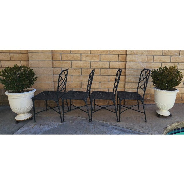 Vintage Calcutta Rectangular Table & Dining Chair- Set of 7 Attributed to Brown Jordan For Sale - Image 13 of 18