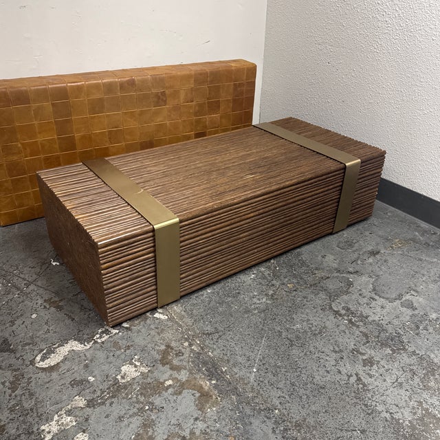 Design Plus Gallery presents the Haybine Cocktail Table & Bench Cushion from McGuire Furniture. The table is constructed...