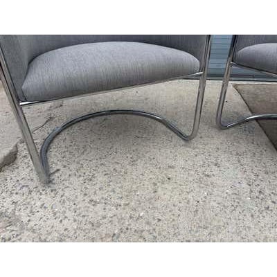 Gray Thonet Chrome Lounge Chairs designed by Anton Lorenz For Sale - Image 8 of 10